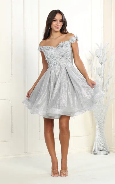 Truedames Homecoming Short Dress In Silver