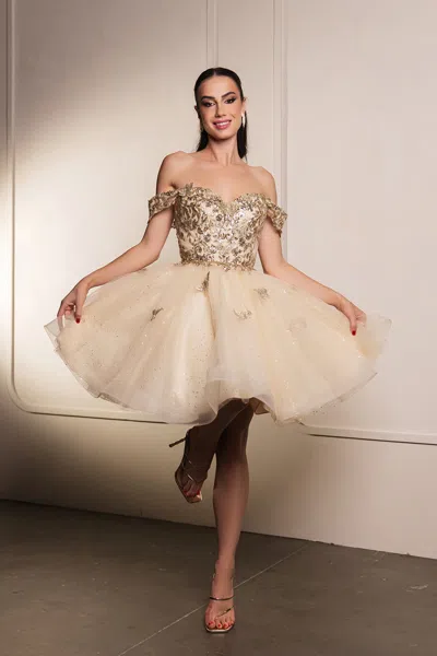Truedames Homecoming Sweetheart Neckline A-line Dress In White