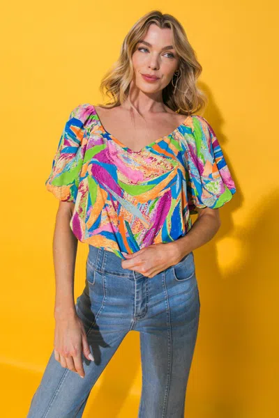 Truedames Honestly Breathtaking Woven Top In Orange