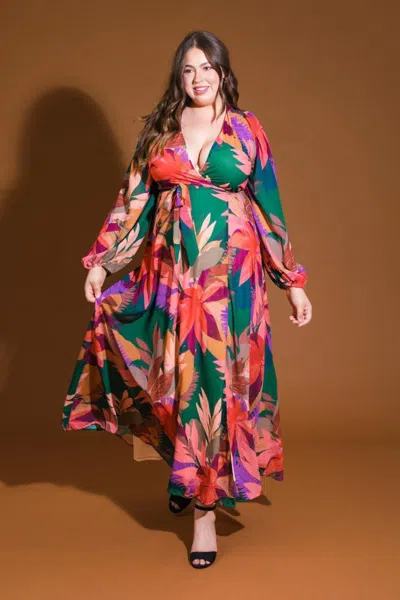 Truedames Honey Hug Woven Maxi Dress In Green