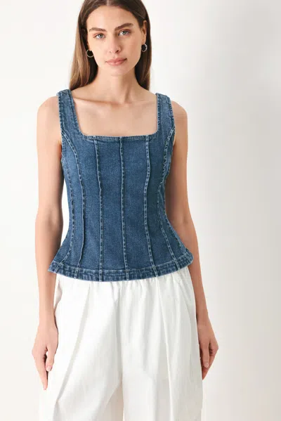 Truedames Honeyline Denim Top In Blue