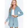 Truedames Hoodie Terry Towelling Jacket In Gray