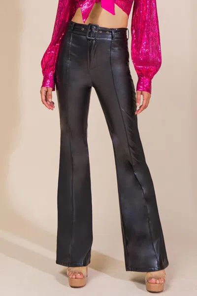 Truedames Hope You Know Faux Leather Pants In Black
