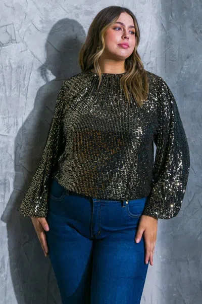 Truedames Hope You Remember Sequin Top In Black