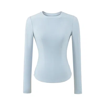 Truedames Hourglass Waist Long Sleeve T-shirt In Blue