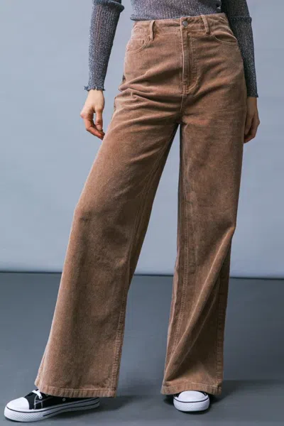 Truedames How Dare You Corduroy Pants In Brown