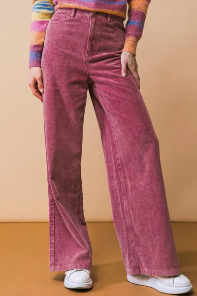 Truedames How Dare You Corduroy Pants In Pink