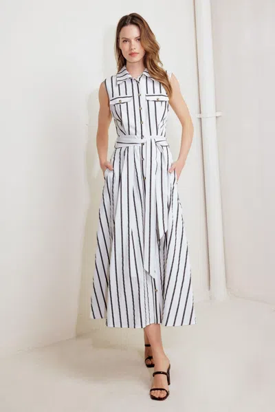 Truedames Hugs & Vanilla Clouds Woven Midi Dress In Multi