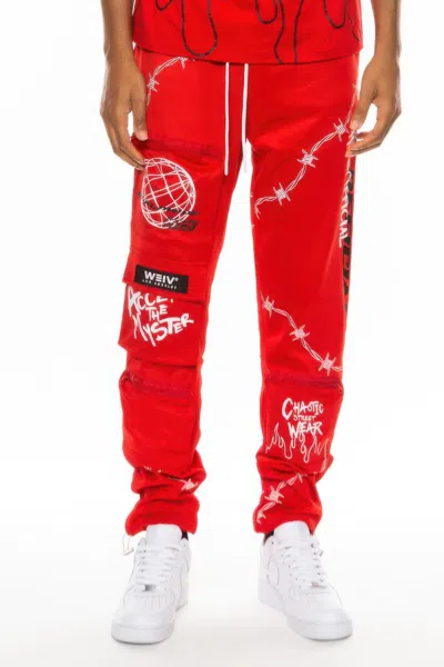 Truedames Hype Official Print Track Pant In Red