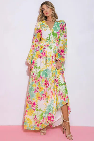 Truedames I Ain't Worried Woven Maxi Dress In Multi