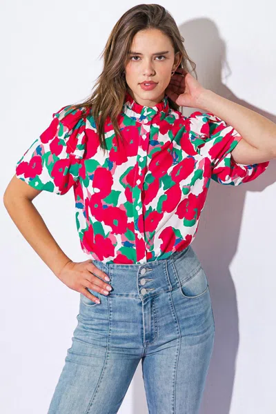 Truedames I Can Wait Forever Woven Top In Multi