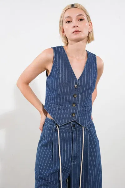 Truedames I Still Believe Denim Vest In Blue