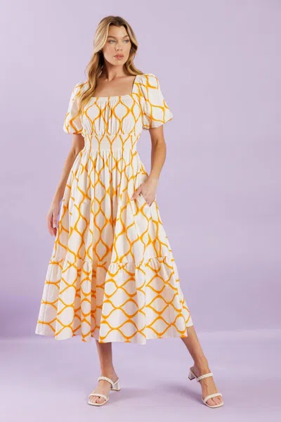 Truedames Iconic Summer Woven Midi Dress In Multi
