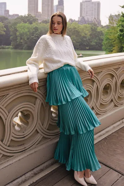 Truedames In Love With Me Woven Skirt In Blue