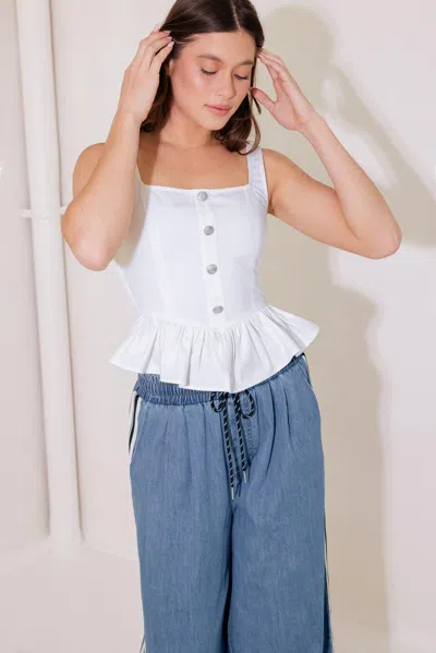 Truedames In This Moment White Woven Top