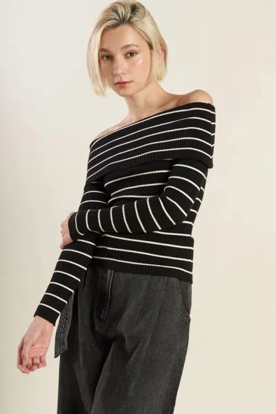Truedames In Too Deep Sweater Top In Burgundy