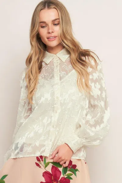 Truedames Incredible Love Jacquard Woven Top In Multi