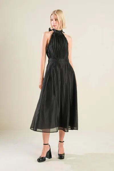 Truedames Invitation To Love Woven Midi Dress In Black