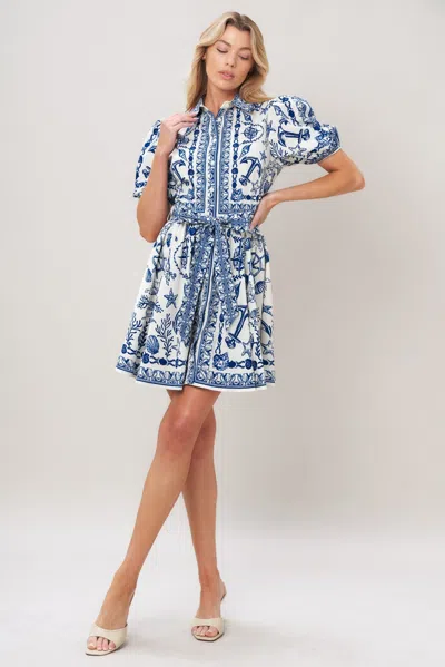 Truedames Island Pulse Woven Mini Dress In Multi