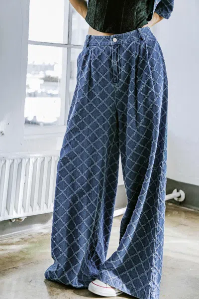 Truedames It's A Secret Denim Pants In Blue