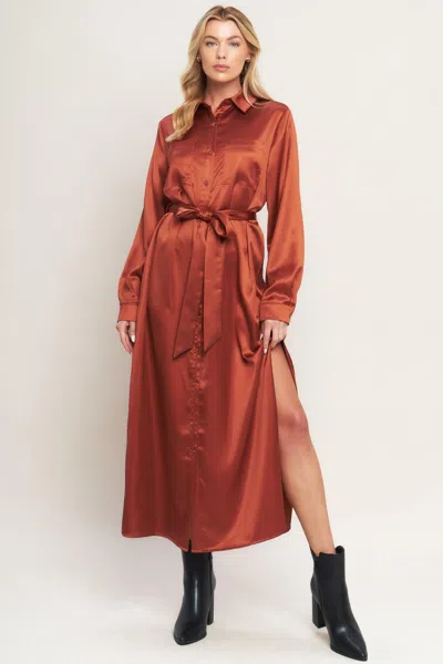 Truedames It's Your Place Woven Midi Dress In Burgundy