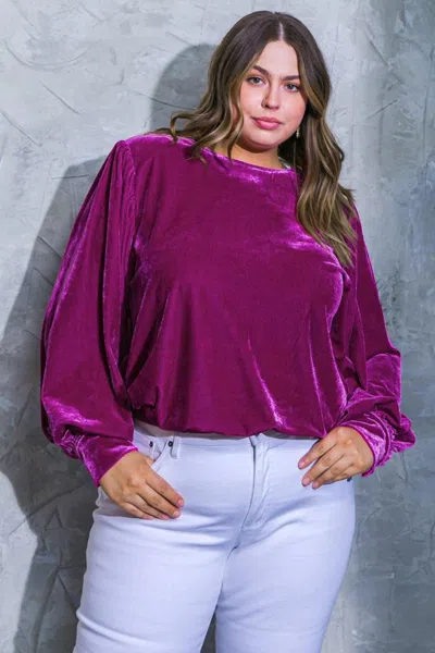 Truedames It's Your Time Velvet Top In Pink