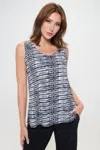 Truedames Ity Print Sleeveless Tank Top In Gray