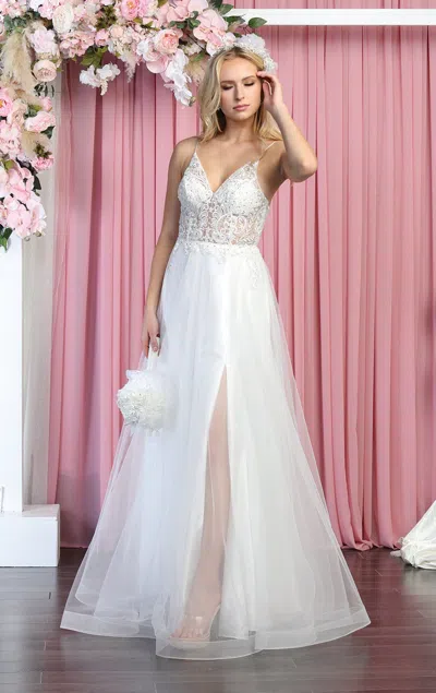 Truedames Ivory A-line Wedding Gown In Multi