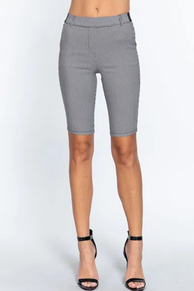 Truedames Jacquard Bengaline Bermuda Pants In Gray
