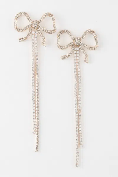Truedames Jeweled Ribbon Drop Earrings In Multi