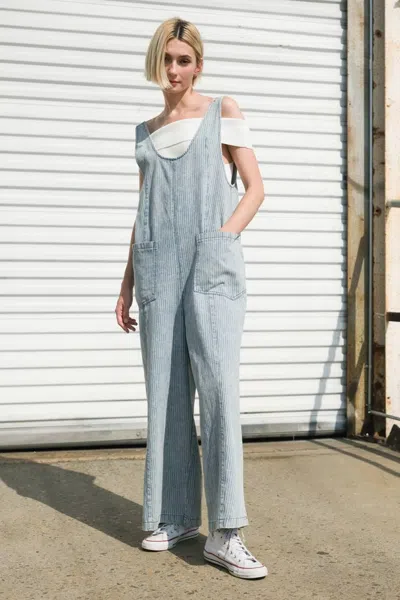 Truedames Journey Of Love Denim Jumpsuit In Blue