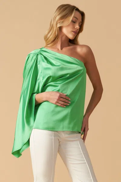 Truedames Joyful Spirits Woven Top In Green