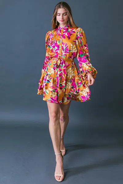 Truedames Just Believe In Me Woven Mini Dress In Animal Print