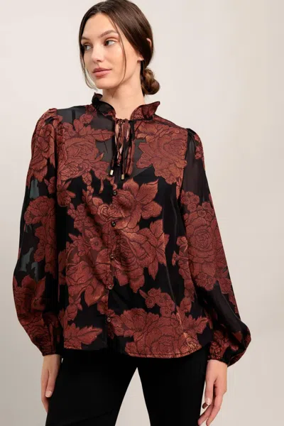 Truedames Just Dark Enough To Feel Special Woven Top In Black