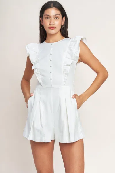 Truedames Just Feels Right Woven Romper In White