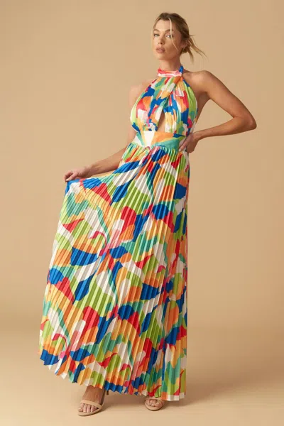 Truedames Keep Blooming Woven Maxi Dress In Multi