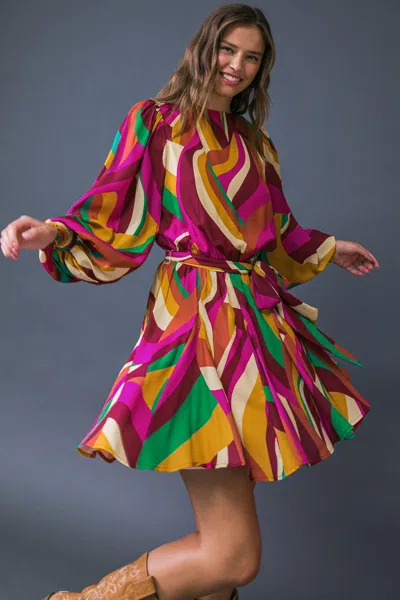 Truedames Keep On Moving Woven Mini Dress In Multi