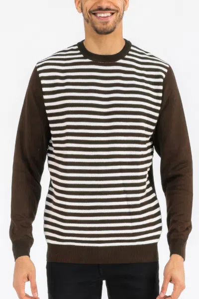 Truedames Knitted Round Neck Striped Sweater In Yellow