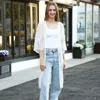 Truedames Lace Cover Up Kimono Poncho In White