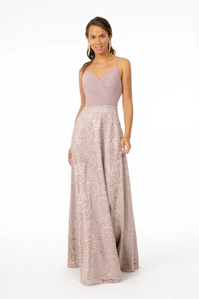 Truedames Lace Spaghetti Straps A-line Formal Prom Gown In Multi