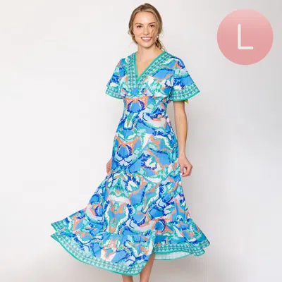 TRUEDAMES LARGE - ABSTRACT PRINT MAXI DRESS