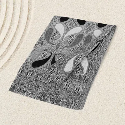 Truedames Large Paisley Pashmina Scarf Shawl In Gray