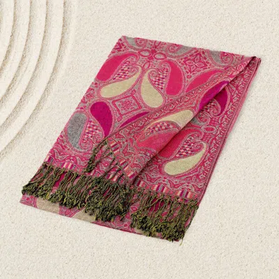 Truedames Large Paisley Pashmina Scarf Shawl In Sand