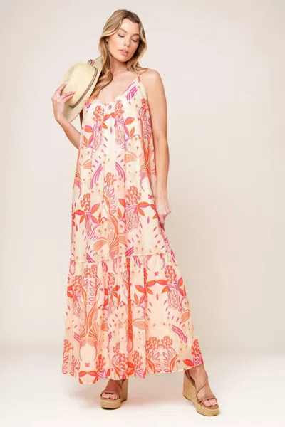 Truedames Lauren Secret Garden Woven Maxi Dress In Multi