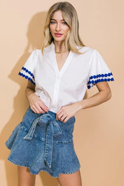 Truedames Learn As You Go Woven Top In White