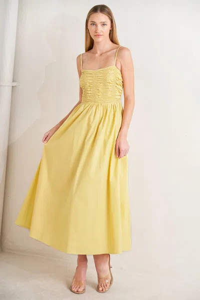 Truedames Lemon Kiss Woven Midi Dress In Multi