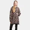 Truedames Leopard Hooded Wearable Blanket In Brown