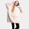 Truedames Leopard Hooded Wearable Blanket In Multi