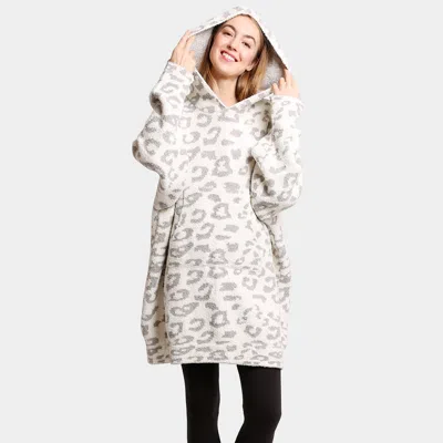 Truedames Leopard Hooded Wearable Blanket In Multi