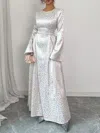 Truedames Leopard Lace Up Long Sleeve Maxi Dress In Gray